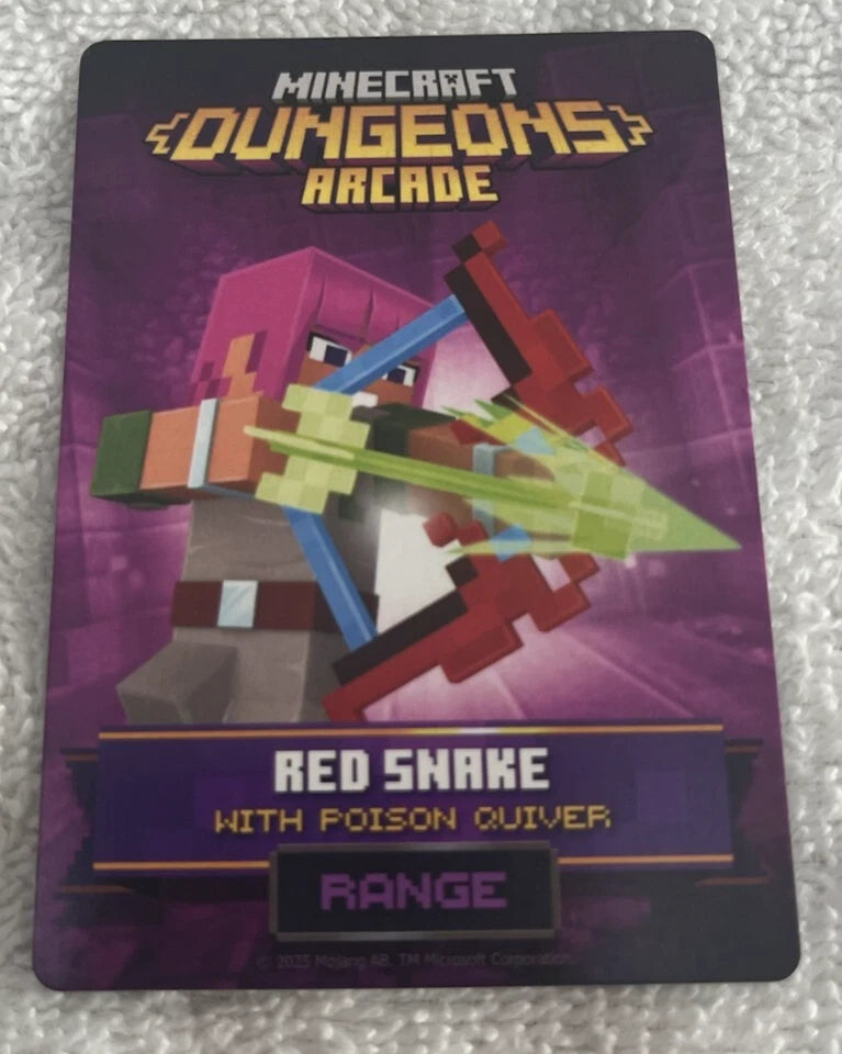 Minecraft Dungeons Arcade Cards Series 4 - Red snake