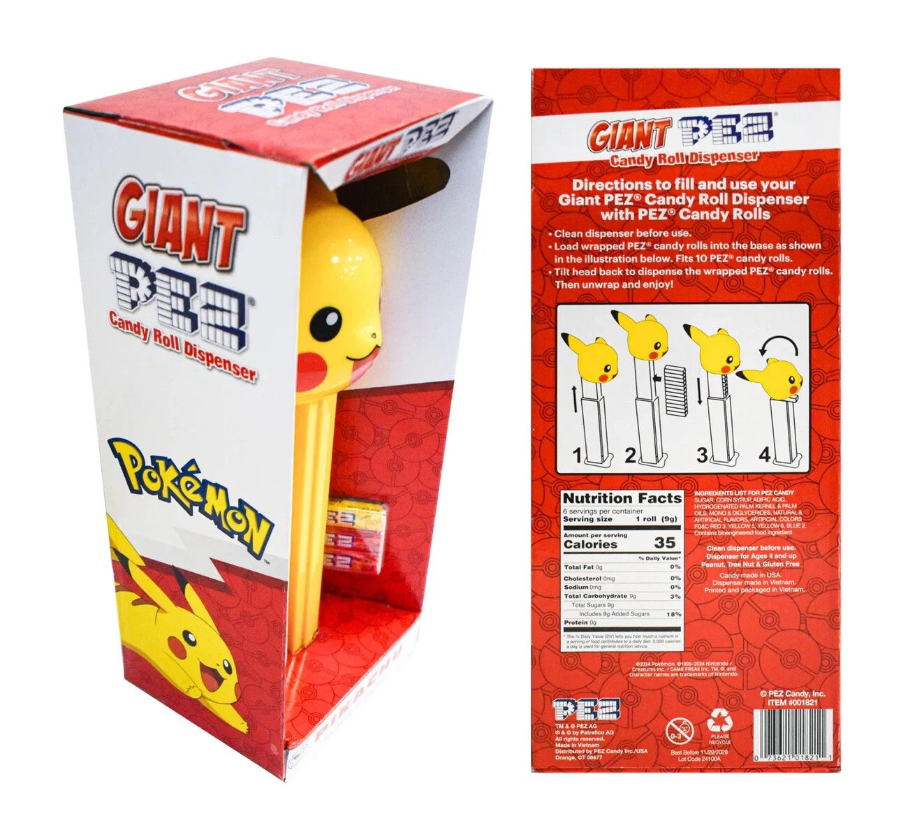 Brand New Pokémon Pikachu Giant Pez Dispenser 12” Tall anime pokemon New