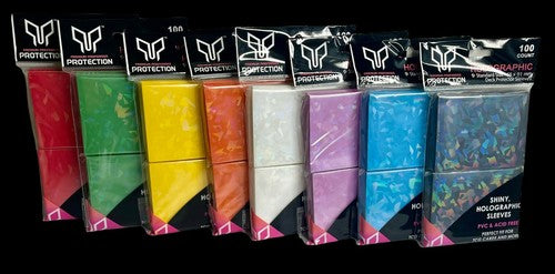 100 Premium Holographic Card Sleeves Precise Fit Holo