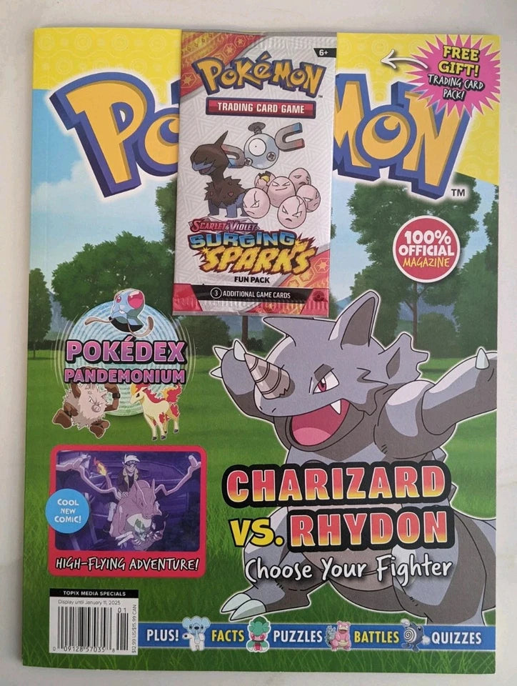 Pokemon Fire Types Ignite Magazine 2024 With Scarlet & Violet Fun Pack
