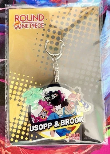 ONE PIECE x ROUND1 exclusive Usopp & Brook Acrylic Bag Charm Keychain