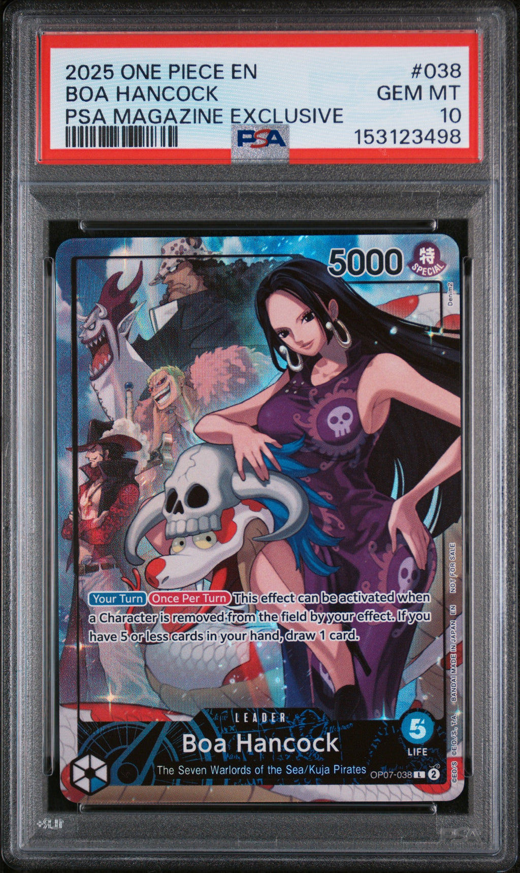 BOA HANCOCK PSA MAGAZINE EXCLUSIVE 2025 ONE PIECE PROMOS PSA GEM MT 10