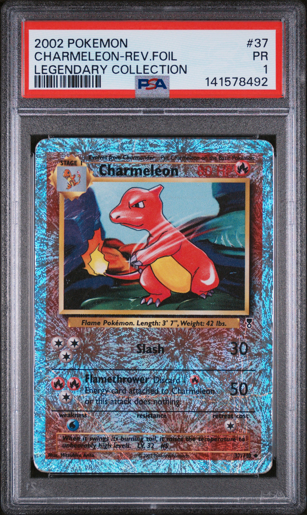 Charmeleon-Rev.Foil Legendary Collection 37 NM PSA 1