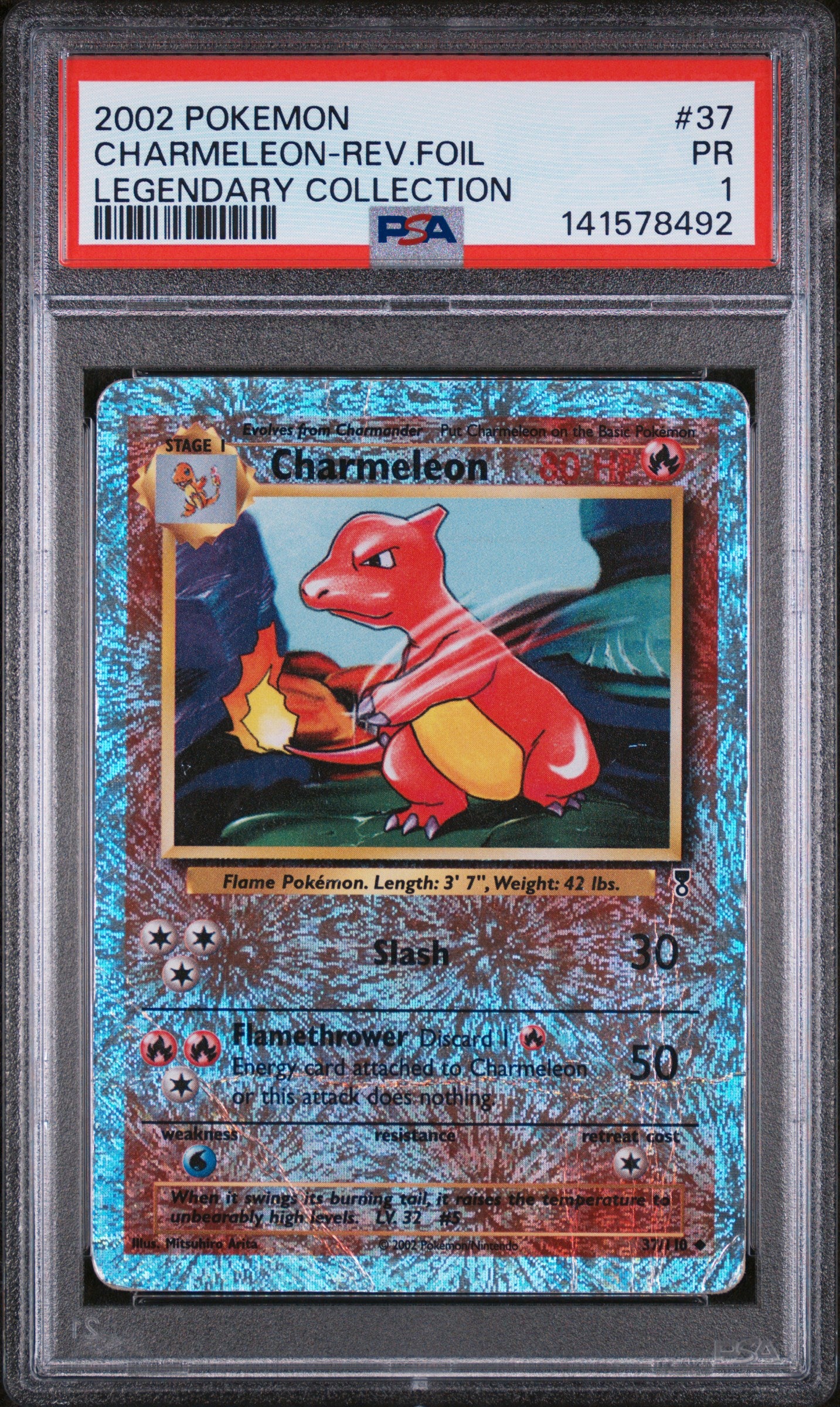 Charmeleon-Rev.Foil Legendary Collection 37 NM PSA 1